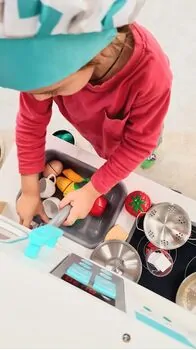 Wooden Multifunctional Kitchen Toy - ხის სათამაშო სამზარეულო, 9 image