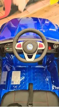 Mercedes Benz Painting Blue - ელექტრო მანქანა ტყავის სავარძლით და კაუჩუკის საბურავებით, 5 image