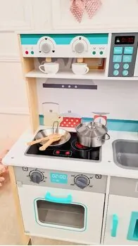Wooden Multifunctional Kitchen Toy - ხის სათამაშო სამზარეულო, 2 image