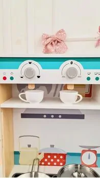Wooden Multifunctional Kitchen Toy - ხის სათამაშო სამზარეულო, 6 image