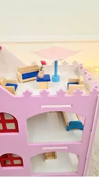Wooden Doll House For Kids - თოჯინის სახლი ავეჯით, 9 image