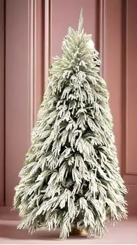 Christmas Tree 210 CM PE + PVC Snow-Covered - დათოვლილი ნაძვის ხე შერეული სილიკონის წიწვებით, 5 image