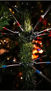 Christmas Tree With Lights  - საახალწლო ნაძვის ხე შერეული სილიკონის წიწვებით და განათებით 240 CM (OT2335), 6 image