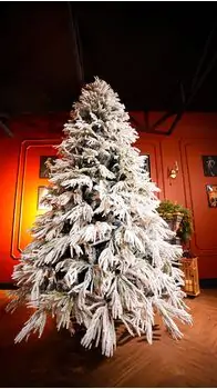 Christmas Tree 270 CM PE + PVC Snow-Covered - დათოვლილი ნაძვის ხე შერეული სილიკონის წიწვებით, 12 image