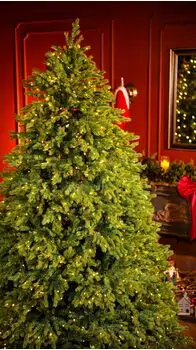 Christmas Tree With Lights  - საახალწლო ნაძვის ხე შერეული სილიკონის წიწვებით და განათებით 240 CM (OT2335), 3 image