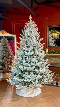 Snow-Covered Christmas Tree PE+PVC 240 CM - დათოვლილი ნაძვის ხე შერეული სილიკონის წიწვებით, 2 image