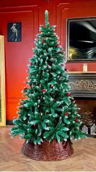 Christmas Tree With Berries საახალწლო ნაძვის ხე დათოვლილი ბოლოებით და კენკრით 180 სმ (OT2074), 2 image