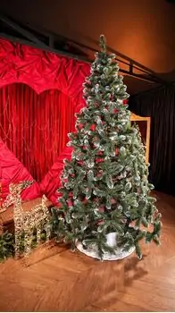Lidiya Green Christmas Tree With White Tips PVC 250CM - ნაძვის ხე თეთრი ბოლოებით, 2 image