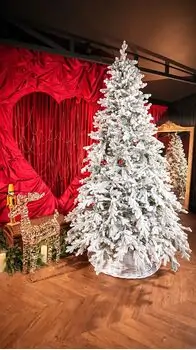 Viennese Snow-Covered Christmas Tree PE 250 CM  დათოვლილი ნაძვის ხე 100% სილიკონი, 2 image