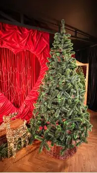 Lidiya Green Christmas Tree With Salad Tips PVC 250CM - ნაძვის ხე მწვანე ბოლოებით, 2 image