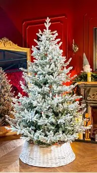Snow-Covered Christmas Tree PE+PVC 210 CM - დათოვლილი ნაძვის ხე შერეული სილიკონის წიწვებით, 2 image