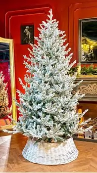 Snow-Covered Christmas Tree PE+PVC 210 CM - დათოვლილი ნაძვის ხე შერეული სილიკონის წიწვებით, 2 image