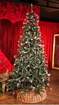 Christmas Tree With Pine Cones საახალწლო ნაძვის ხე გირჩებით 210  სმ, 3 image