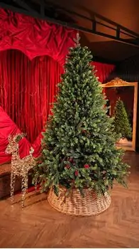 Carpathian Christmas Tree 210CM PVC + PE  Light Green Tips  ნაძვის ხე შერეული სილიკონის წიწვებით, 2 image