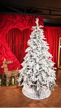 Viennese Snow-Covered PE 210 CM  Christmas Tree დათოვლილი ნაძვის ხე 100% სილიკონი, 3 image