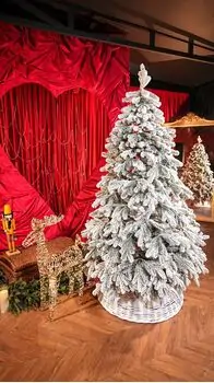 Kovalivian  Christmas Tree PE 210 CM Snow-Covered ნაძვის ხე დათოვლილი ტოტებით, 100% სილიკონი, 3 image