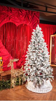 Global Snow-Covered Christmas Tree PVC+PE 180 CM დათოვლილი ნაძვის ხე შერეული სილიკონის წიწვებით, 2 image