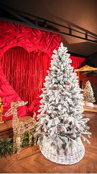 Global Snow-Covered Christmas Tree PVC+PE 180 CM დათოვლილი ნაძვის ხე შერეული სილიკონის წიწვებით, 6 image