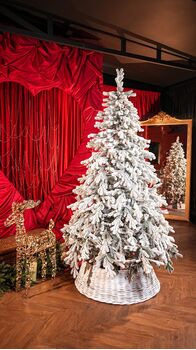 Viennese Snow-Covered PE 210 CM  Christmas Tree დათოვლილი ნაძვის ხე 100% სილიკონი, 2 image