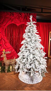 Viennese Snow-Covered PE 210 CM  Christmas Tree დათოვლილი ნაძვის ხე 100% სილიკონი, 3 image