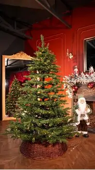 Pineora Christmas Tree  180 CM Mixed Silicone With Lights PE + PVC - ნაძვის ხე შერეული სილიკონი, განათებით, 2 image