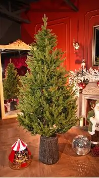 Enchanted Pine Christmas Tree PE+PVC 180 CM With Mixed Silicone Needle - ნაძვის ხე შერეული სილიკონის წიწვებით, 2 image