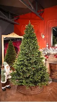 Carpathian Christmas Tree Light Green Tips 230CM PVC + PE  ნაძვის ხე შერეული სილიკონის წიწვებით, 2 image