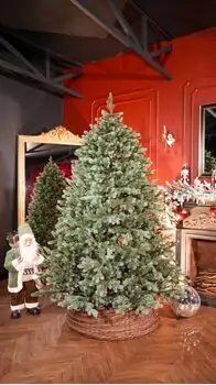 Holandiia Christmas Tree With Blue Tips PE 210 CM საახალწლო ნაძვის ხე, 100% სილიკონი, 2 image
