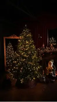 Snowdrop Christmas Tree 210 CM 100% Silicone With Lights - ნაძვის ხე 100 % სილიკონი, განათებით, 3 image