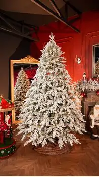 Snowhaven Christmas Tree With Lights 225 CM Snow-Covered - საახალწლო ნაძვის ხე დათოვლილი ტოტებით და განათებით, 2 image