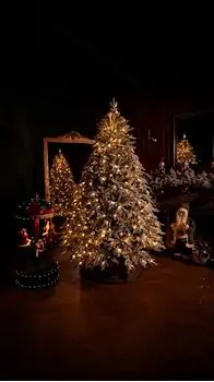Snowhaven Christmas Tree With Lights 225 CM Snow-Covered - საახალწლო ნაძვის ხე დათოვლილი ტოტებით და განათებით, 4 image