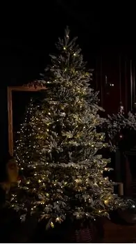 Arctic Snow-Covered Christmas Tree PE 225 CM With Lights - დათოვლილი ნაძვის ხე 100% სილიკონის წიწვებით, 4 image