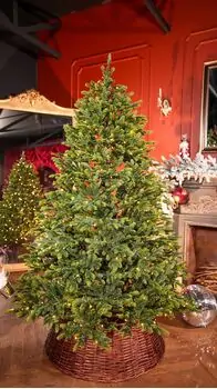 Pearl Evergreen Christmas Tree 180 CM 100% Silicone With Lights - ნაძვის ხე 100% სილიკონი, განათებით, 2 image
