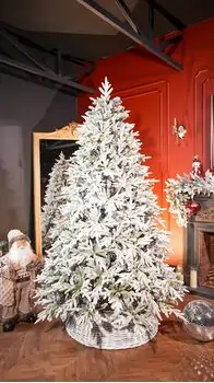 Serenia Snow-Covered Christmas Tree PE+PVC 210 CM With Mixe Silicone Needle - დათოვლილი ნაძვის ხე შერეული სილიკონის წიწვებით, 2 image