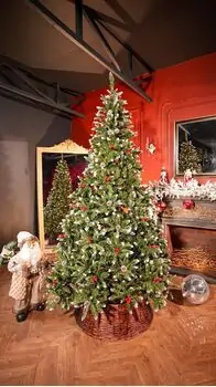 Solenne Christmas Tree 240 CM With Pine Cones And Berries - ნაძვის ხე დათოვლილი ბოლოებით, გირჩით და კენკრით, 2 image