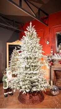 Arctic Snow-Covered Christmas Tree PE 225 CM With Lights - დათოვლილი ნაძვის ხე 100% სილიკონის წიწვებით, 2 image