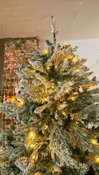 Christmas Tree With Lights 225 CM Snow-Covered - საახალწლო ნაძვის ხე დათოვლილი ტოტებით და განათებით, 3 image