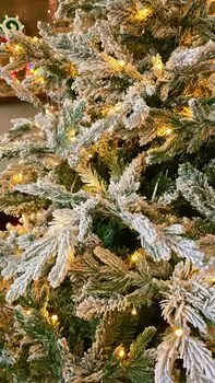 Christmas Tree With Lights 225 CM Snow-Covered - საახალწლო ნაძვის ხე დათოვლილი ტოტებით და განათებით, 15 image