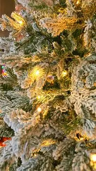 Christmas Tree With Lights 225 CM Snow-Covered - საახალწლო ნაძვის ხე დათოვლილი ტოტებით და განათებით, 13 image