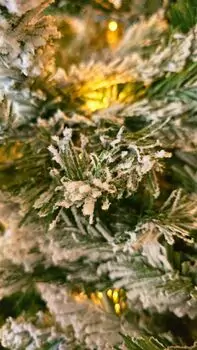 Christmas Tree With Lights 225 CM Snow-Covered - საახალწლო ნაძვის ხე დათოვლილი ტოტებით და განათებით, 6 image
