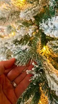 Christmas Tree With Lights 210 CM Snow-Covered საახალწლო ნაძვის ხე დათოვლილი ტოტებით და განათებით, 8 image
