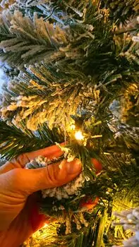 Christmas Tree With Lights 180 CM Snow-Covered საახალწლო ნაძვის ხე დათოვლილი ტოტებით და განათებით, 8 image