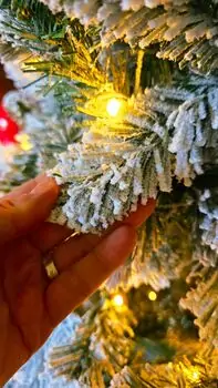 Christmas Tree With Lights 180 CM Snow-Covered საახალწლო ნაძვის ხე დათოვლილი ტოტებით და განათებით, 7 image