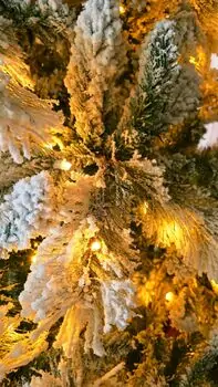 Christmas Tree With Lights 210 CM Snow-Covered საახალწლო ნაძვის ხე დათოვლილი ტოტებით და განათებით, 3 image
