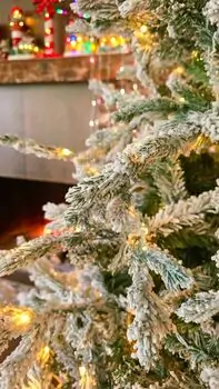 Christmas Tree With Lights 225 CM Snow-Covered - საახალწლო ნაძვის ხე დათოვლილი ტოტებით და განათებით, 11 image