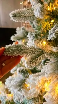 Christmas Tree With Lights 210 CM Snow-Covered საახალწლო ნაძვის ხე დათოვლილი ტოტებით და განათებით, 5 image