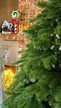 Christmas Tree 210 CM PE + PVC  - საახალწლო ნაძვის ხე შერეული სილიკონის წიწვებით, 3 image