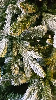 Christmas Tree 210 CM PE+PVC Snow-Covered - დათოვლილი ნაძვის ხე შერეული სილიკონის წიწვებით, 9 image