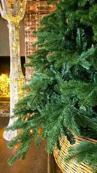 Christmas Tree 210 CM PE + PVC  - საახალწლო ნაძვის ხე შერეული სილიკონის წიწვებით, 6 image
