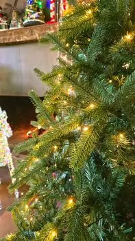 Christmas Tree With Lights 210 CM PE + PVC - ნაძვის ხე შერეული სილიკონის წიწვებით და განათებით, 4 image